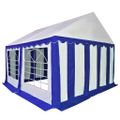 vidaXL Záhradný stan, PVC 3x4 m, modro biely