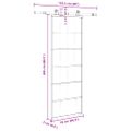 vidaXL Posuvné dvere s kovaním 76x205 cm ESG sklo a hliník