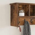 vidaXL Vešiak na stenu Nástenná montáž Dymová dub 50 x 16 x 26 cm