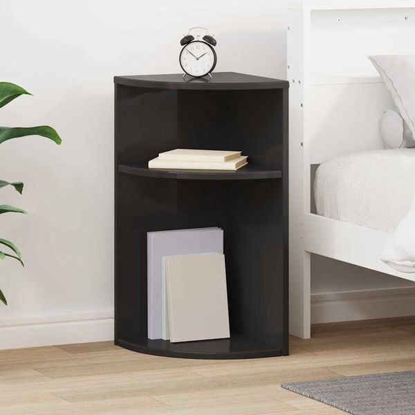 vidaXL Koncový stôl Čierna 29,6 x 29,6 x 60 cm Kompozitné drevo