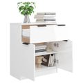 vidaXL Komoda lesklá biela 60x30x70 cm spracované drevo