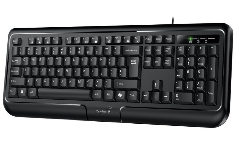 GENIUS KB-118 ver. II/ Drôtová/ Copilot/ USB/ čierna/ CZ+SK layout Klávesnica, drôtová, USB, CZ+SK layout, Copilot klávesa, čierna