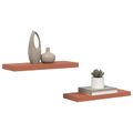 vidaXL Stenná polica Nástenná montáž 2 ks Červená 60 x 23,5 x 3,8 cm