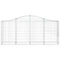 vidaXL Oblúkové gabionové koše 4 ks 200x30x80/100cm pozinkované železo