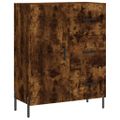 vidaXL Vysoká skrinka dymový dub 69,5x34x180 cm spracované drevo