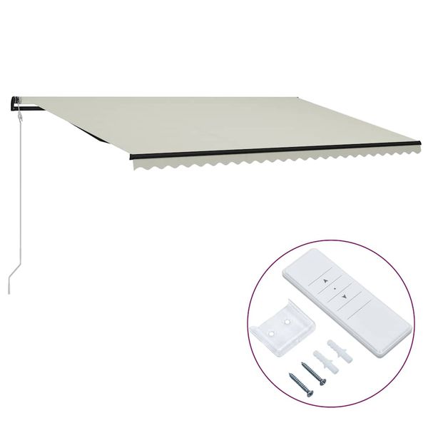 vidaXL Automaticky zaťahovacia markíza 600x300 cm krémová