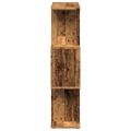 vidaXL Rozdeľ. knižnica 3-posch. staré drevo 70x24x97 cm kompoz. drevo