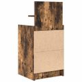 vidaXL Nočné skrinky s 2 zásuvkami 2 ks dymový dub 38x34x80 cm