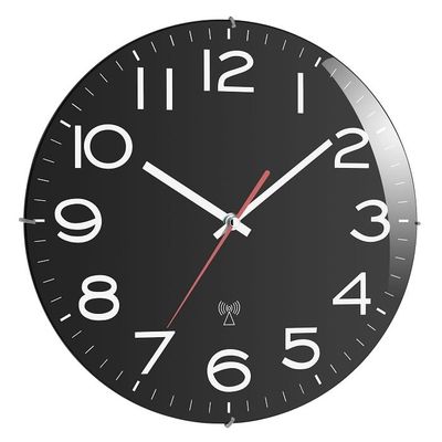 60.3509 TFA Rádiom riadené analógové nástenné hodiny, čierne