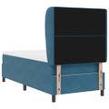 vidaXL Posteľ s pružinovým rámom Tmavomodrá 200 x 80 cm Zamat