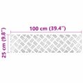 vidaXL Schodový rošt 2 ks 100 x 25 cm Strieborná Hliník Obdĺžnikový