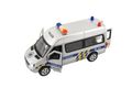 Auto polícia kovové 15cm na batérie so svetlom so zvukom na spätné natiahnutie 6ks v boxe