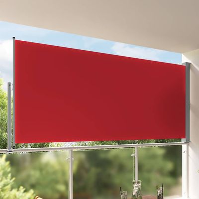 vidaXL Zaťahovacia bočná markíza na terasu 160x300 cm, červená