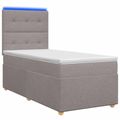 vidaXL Posteľ boxspring s matracom Sivohnedá 80 x 200 cm Látka