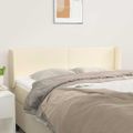 vidaXL Čelo postele so záhybmi krémový 147x16x78/88 cm umelá koža