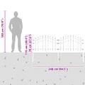 vidaXL Záhradný plot WOERDEN 240 x 115 cm Povrchovo upravená oceľ