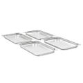 vidaXL Gastronádoby 4 ks, GN 1/1, 40 mm, nehrdzavejúca oceľ