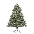vidaXL Umelý vianočný stromček Zelená 240 cm PVC, plast a oceľ