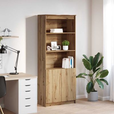 vidaXL Vysoká skrinka dub artisan 70x35x180 cm kompozitné drevo