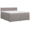vidaXL Posteľ boxspring s matracom Sivohnedá 140 x 200 cm Látka