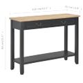 vidaXL Konzolový stolík čierny 110x35x80 cm drevo