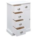 vidaXL Komoda s 10 zásuvkami biela 113x30x79 cm drevená