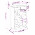 vidaXL Regál na víno Prírodná 58 x 28 x 90 cm Masívne borovicové drevo