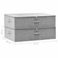 vidaXL Úložné boxy 2 ks látkové 70x40x18 cm sivé