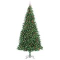vidaXL Umelý vianočný stromček Zelená 300 cm PVC, kov a plast