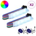 vidaXL LED pás 2 ks Čierna a mnohofarebná Meď a plast