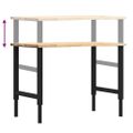 vidaXL pracovný stôl 100x60x(71,5-98) cm masívny dub