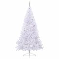 vidaXL Umelý vianočný stromček Biela 240 cm PVC a oceľ