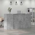 vidaXL Recepčný stôl betónovo sivý 200x50x103,5 cm kompozitné drevo