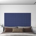 vidaXL Nástenné panely 12 ks modré 60x15 cm látkové 1,08 m²