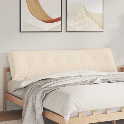 vidaXL Poduška na chrbát Béžová 200 x 50 cm Mikrovlákno