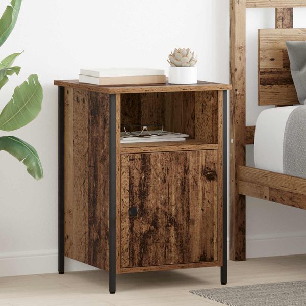 vidaXL Nočný stolík 2 pcs Staré drevo 40 x 42 x 60 cm Kompozitné drevo