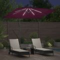 vidaXL Slnečník Bordeaux červená 249 x 249 x 250 cm Polyester a hliník