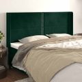 vidaXL Čelo postele so záhybmi tmavozelený 203x16x118/128 cm zamat