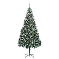 vidaXL Umelý vianočný stromček Zelená 240 cm PVC a Oceľ a Plast