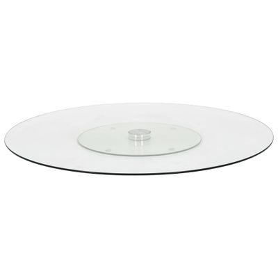 vidaXL Otočná servírovacia doska priehľadná 60 cm tvrdené sklo