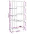 vidaXL Knižnica 80x30x180 cm oceľ a sprac. drevo