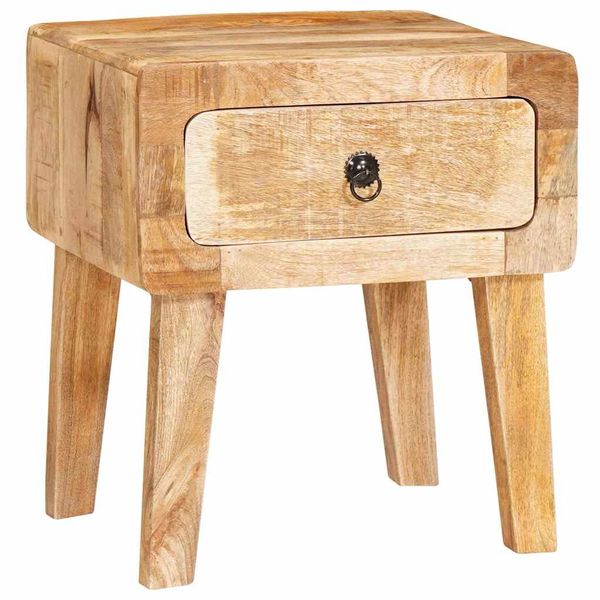 vidaXL Koncový stôl Hnedá 40 x 32 x 46 cm Masívne mango drevo