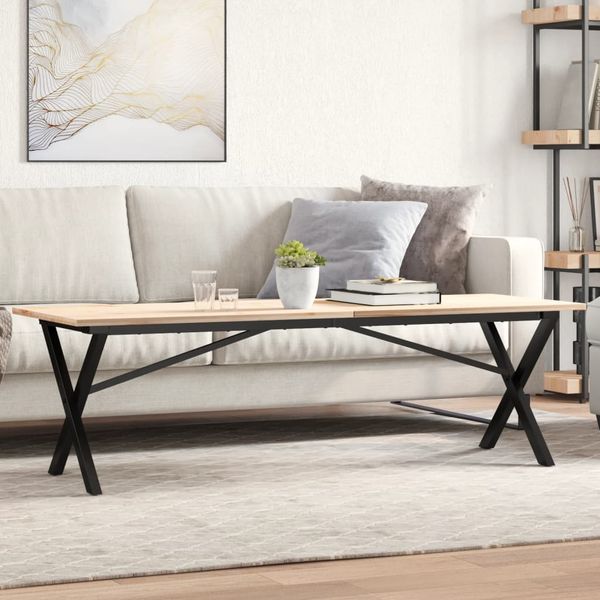 vidaXL Nohy konferenčného stolíka X-rám 140x30x43 cm oceľ