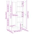 vidaXL Knižnica 4 úrovní 82,5 x 30,5 x 185 cm Kompozitné drevo