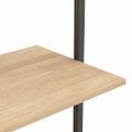 vidaXL Naklonený regál so 4 policami, svetlohnedo čierny 64x35x152,5cm