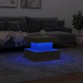vidaXL Konferenčný stolík s LED svetlami dub sonoma 50x50x40 cm