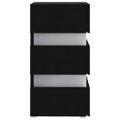 vidaXL Nočný stolík s LED, čierny 45x35x67 cm, kompozitné drevo
