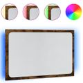 vidaXL LED kúpeľňové zrkadlo dub sonoma 60x8,5x38 cm kompozitné drevo