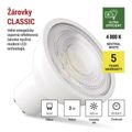 LED žiarovka Classic MR16 A CLASS/ GU10 / 3 W (40 W) / 535 lm / Neutrálna biela