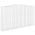 vidaXL Oblúkový gabionový kôš 6 ks 400x50x220/240cm pozinkované železo